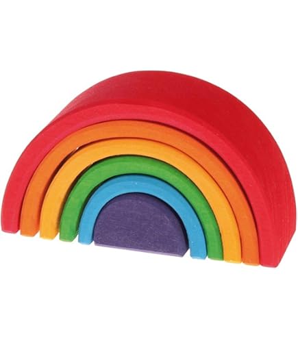 Amazon | 知育玩具 積み木 インテリア 見立て遊び 虹 レインボー 高さ